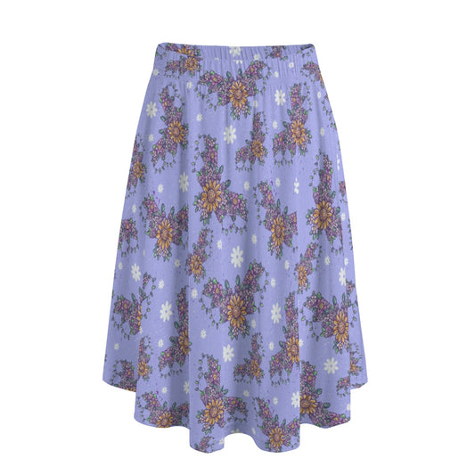 Blooming Bats - Women's Pocket Midi Skirt