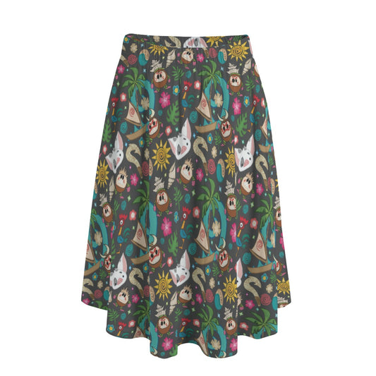 Polynesian Princess Icons - Women's Pocket Midi Skirt