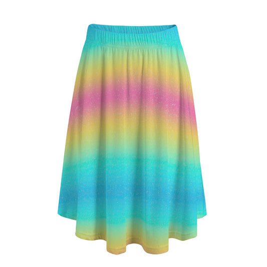 Rainbow Ombre - Women's Pocket Midi Skirt