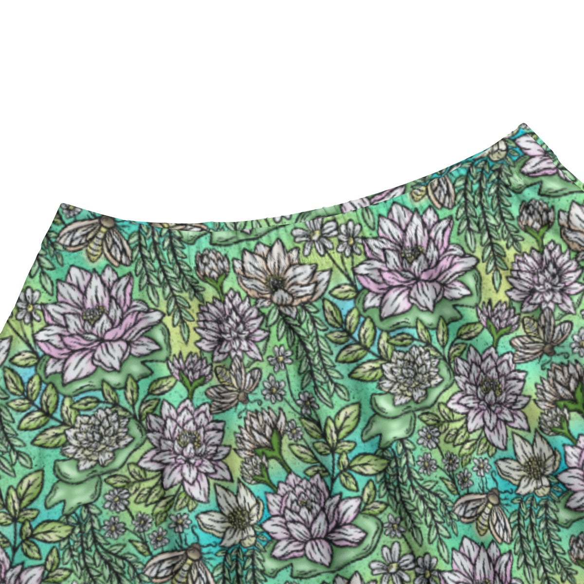 Fairytale Florals – Bayou Blooms - Women's Pocket Midi Skirt