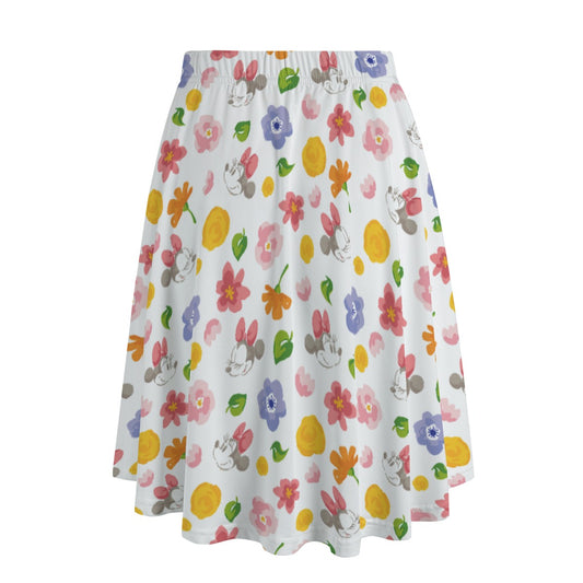 Floral Friends Springtime - Women's Pocket Midi Skirt