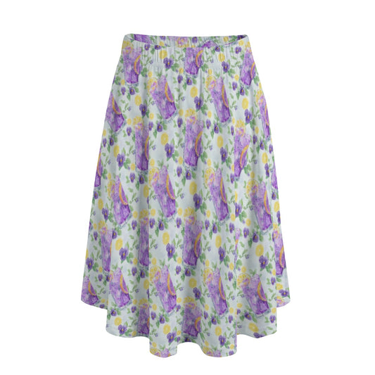 Zest Of The Fest Violet Lemonade - Women's Pocket Midi Skirt