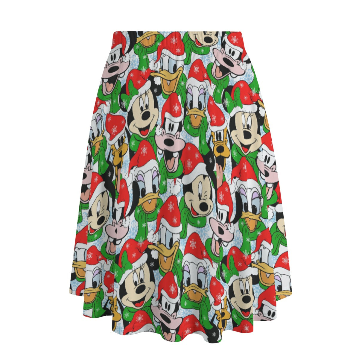 Mouse Friends in Santa Hats - Women's Pocket Midi Skirt