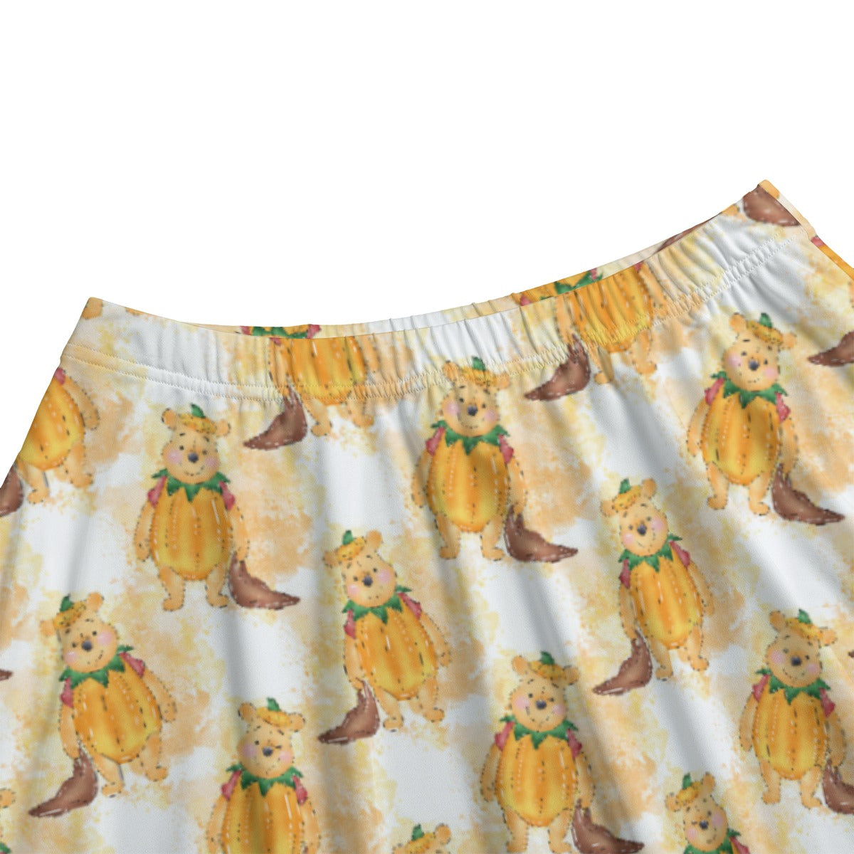 Pumpkin Bear Mischief - Women's Pocket Midi Skirt