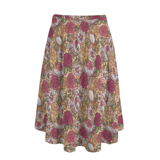 Fairytale Florals – Timeless Tale Blooms - Women's Pocket Midi Skirt
