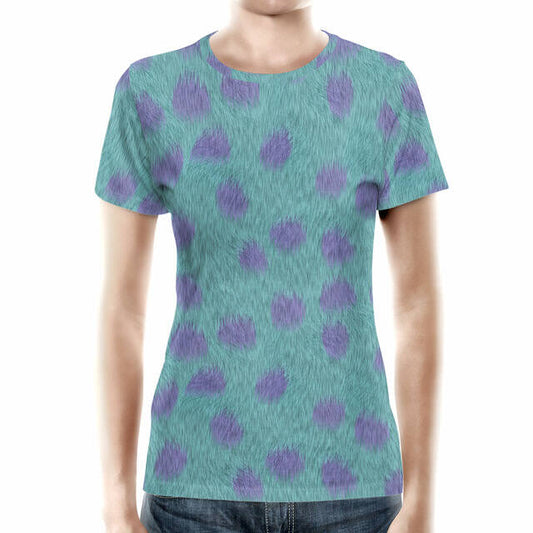 Women's Cotton Blend T-Shirt - S - Sully Fur Monsters Inc Inspired - READY TO SHIP