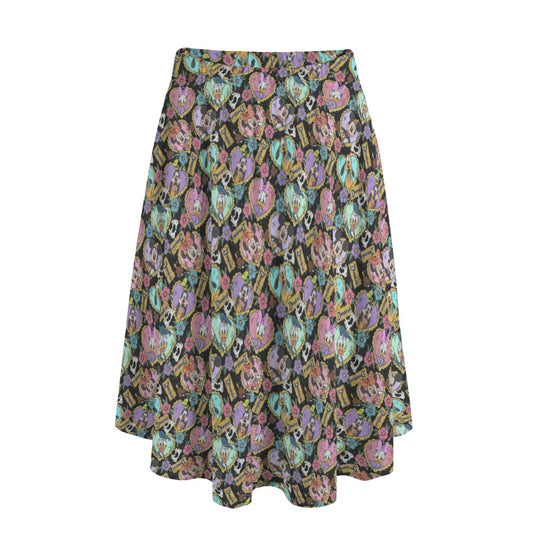 Tattoo Hearts Classic Crew - Women's Pocket Midi Skirt